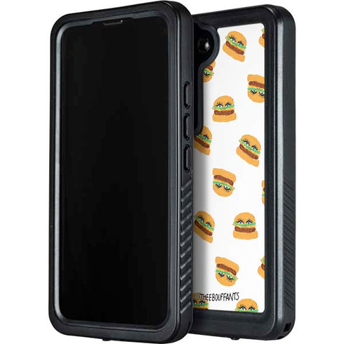 Bouffants and Broken Hearts Cute Burgers Galaxy S23 Plus Waterproof Case
