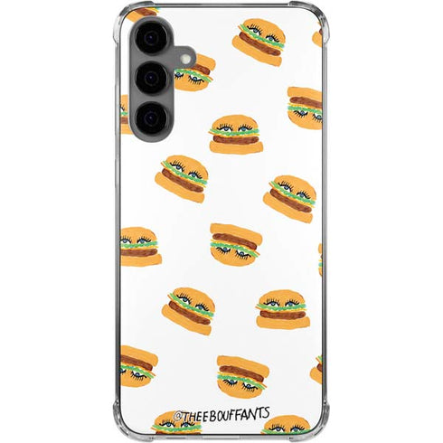 Bouffants and Broken Hearts Cute Burgers Galaxy S24 Plus Clear Case