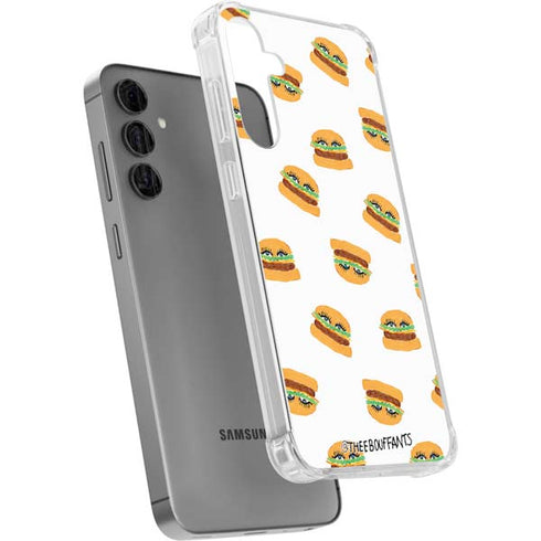 Bouffants and Broken Hearts Cute Burgers Galaxy S24 Plus Clear Case