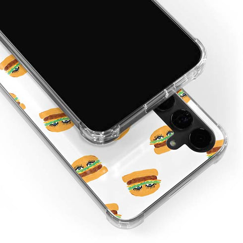 Bouffants and Broken Hearts Cute Burgers Galaxy S24 Plus Clear Case