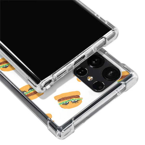 Bouffants and Broken Hearts Cute Burgers Galaxy S24 Ultra Clear Case