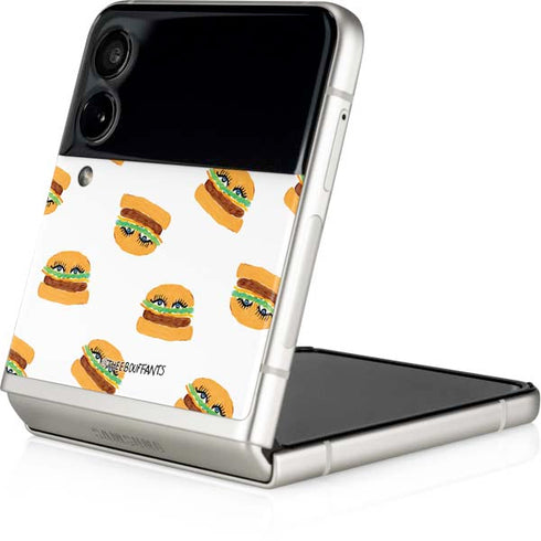Bouffants and Broken Hearts Cute Burgers Galaxy Z Flip3 5G Skin