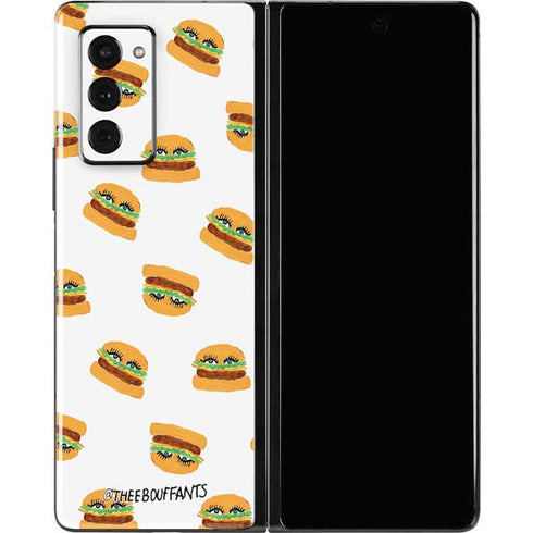 Bouffants and Broken Hearts Cute Burgers Galaxy Z Fold2 5G Skin