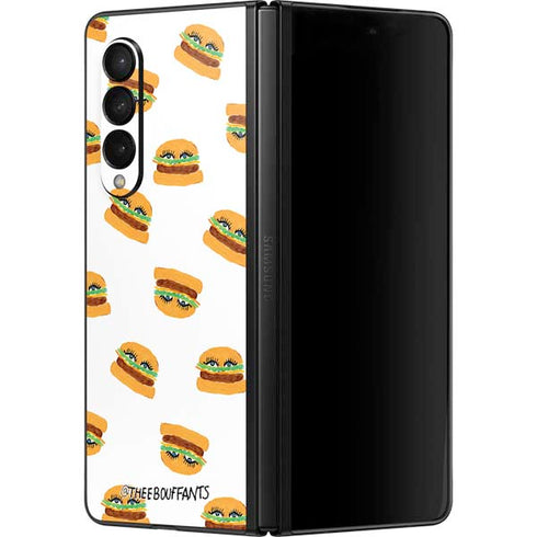 Bouffants and Broken Hearts Cute Burgers Galaxy Z Fold3 5G Skin