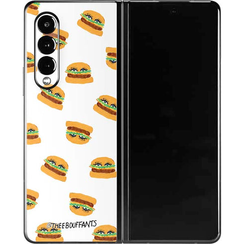 Bouffants and Broken Hearts Cute Burgers Galaxy Z Fold3 5G Skin