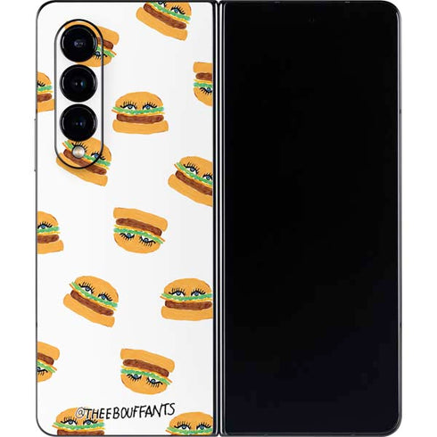 Bouffants and Broken Hearts Cute Burgers Galaxy Z Fold4 5G Skin