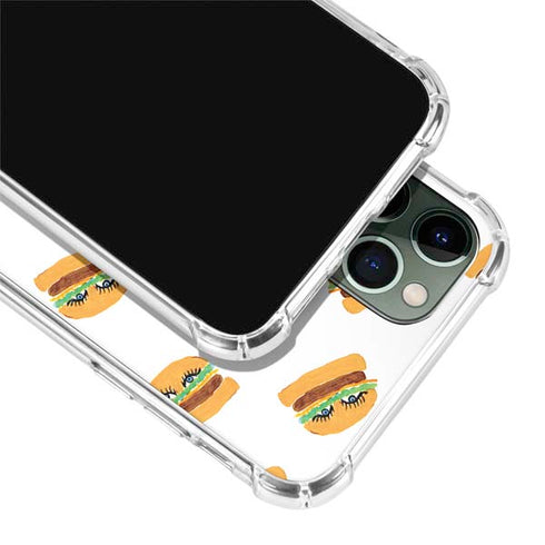 Bouffants and Broken Hearts Cute Burgers iPhone 11 Pro Max Clear Case