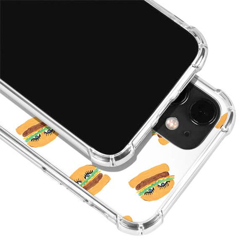 Bouffants and Broken Hearts Cute Burgers iPhone 12 Clear Case