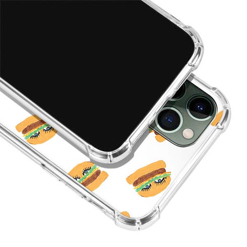 Bouffants and Broken Hearts Cute Burgers iPhone 12 Pro Clear Case