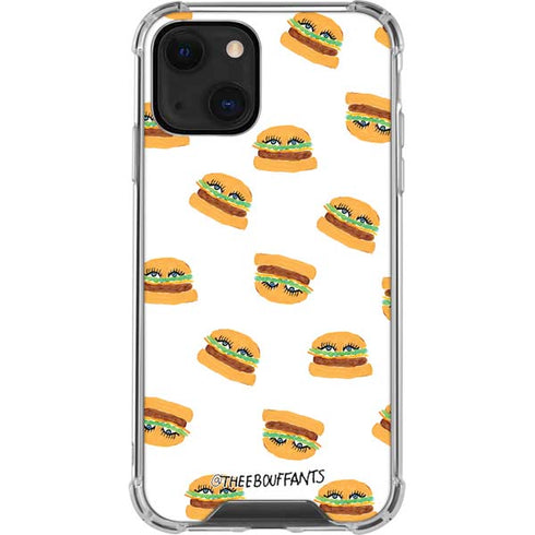 Bouffants and Broken Hearts Cute Burgers iPhone 13 Mini Clear Case