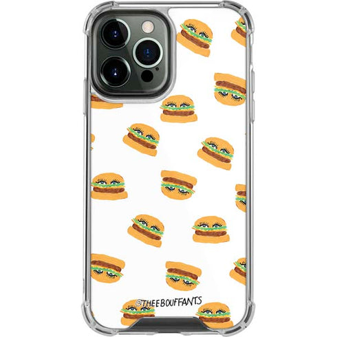Bouffants and Broken Hearts Cute Burgers iPhone 13 Pro Max Clear Case