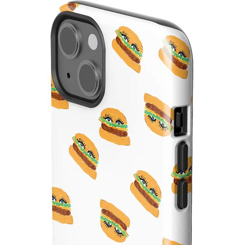 Bouffants and Broken Hearts Cute Burgers iPhone 15 Impact Case