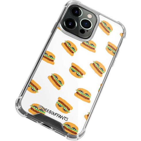 Bouffants and Broken Hearts Cute Burgers iPhone 15 Pro Max Clear Case