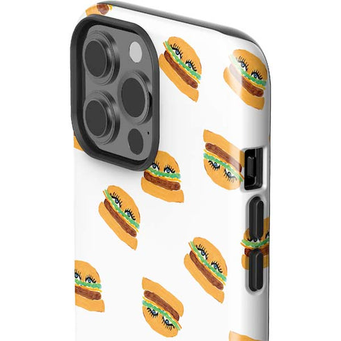 Bouffants and Broken Hearts Cute Burgers iPhone 15 Pro Max Impact Case
