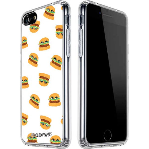 Bouffants and Broken Hearts Cute Burgers iPhone SE (2nd & 3rd Gen) Clear Case