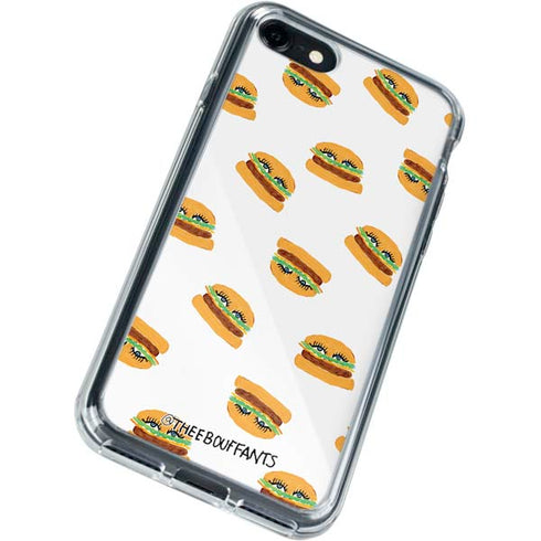 Bouffants and Broken Hearts Cute Burgers iPhone SE (2nd & 3rd Gen) Clear Case
