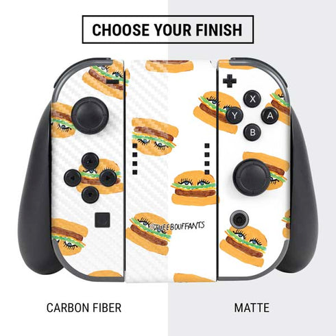 Bouffants and Broken Hearts Cute Burgers Nintendo Switch Bundle Skin