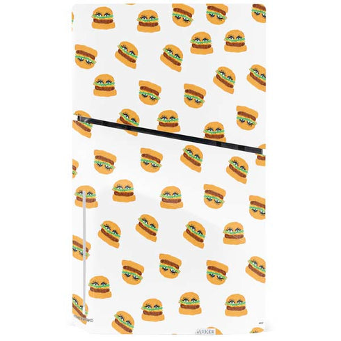 Bouffants and Broken Hearts Cute Burgers PS5 Slim Disk Console Skin
