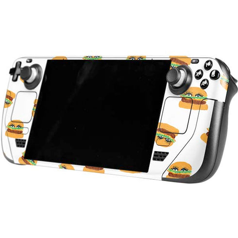 Bouffants and Broken Hearts Cute Burgers Steam Deck Handheld Gaming Computer Skin