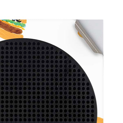 Bouffants and Broken Hearts Cute Burgers Xbox Series S Console Skin