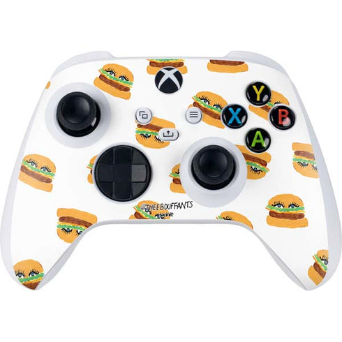 Bouffants and Broken Hearts Cute Burgers Xbox Series S Controller Skin