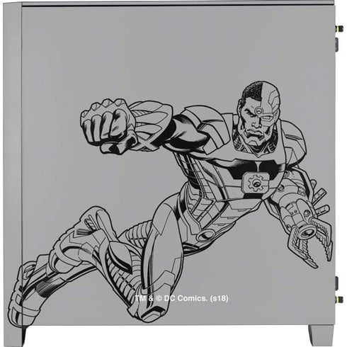 DC Comics Cyborg Comic Pop Corsair 4000D Tempered Glass Mid-Tower ATX Case Skin