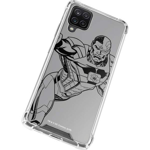 DC Comics Cyborg Comic Pop Galaxy A12 Clear Case
