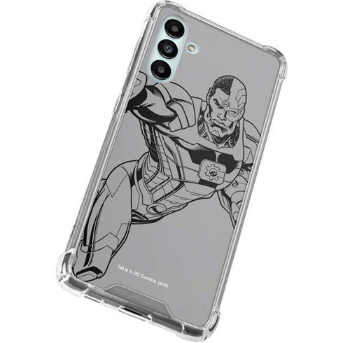 DC Comics Cyborg Comic Pop Galaxy A13 5G Clear Case