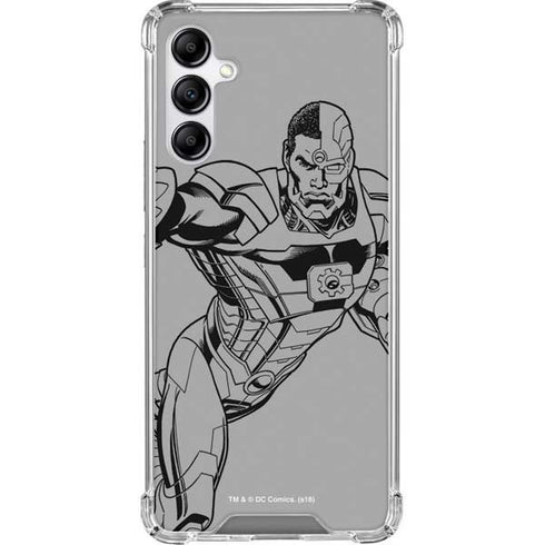 DC Comics Cyborg Comic Pop Galaxy A14 5G Clear Case