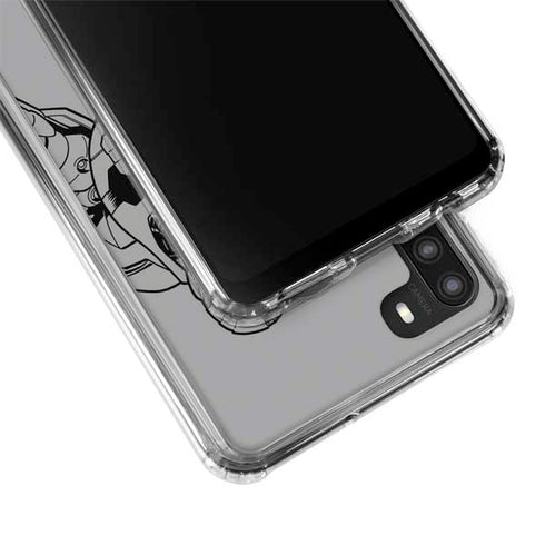 DC Comics Cyborg Comic Pop Galaxy A21 Clear Case