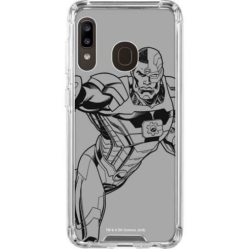 DC Comics Cyborg Comic Pop Galaxy A30 Clear Case