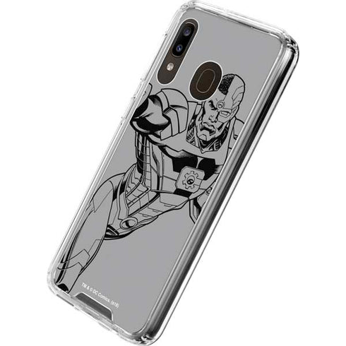 DC Comics Cyborg Comic Pop Galaxy A30 Clear Case