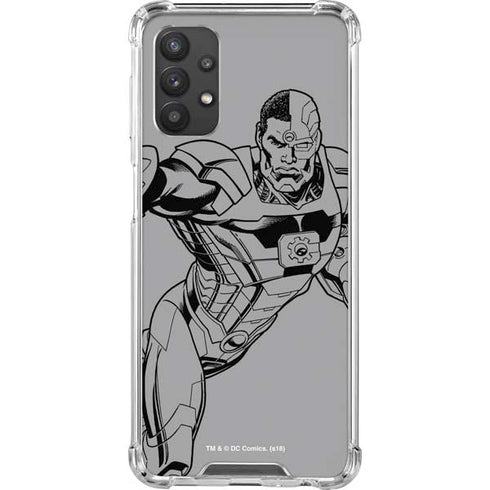 DC Comics Cyborg Comic Pop Galaxy A32 5G Clear Case