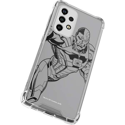 DC Comics Cyborg Comic Pop Galaxy A33 5G Clear Case