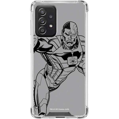 DC Comics Cyborg Comic Pop Galaxy A52 5G Clear Case