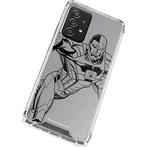 DC Comics Cyborg Comic Pop Galaxy A52 5G Clear Case