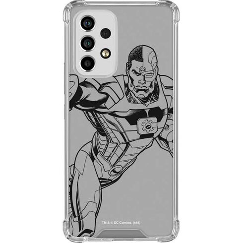 DC Comics Cyborg Comic Pop Galaxy A53 5G Clear Case