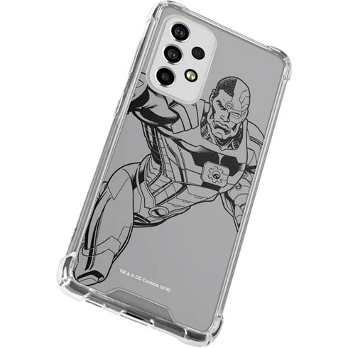 DC Comics Cyborg Comic Pop Galaxy A53 5G Clear Case