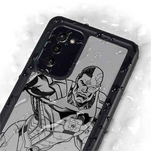 DC Comics Cyborg Comic Pop Galaxy Note20 5G Waterproof Case