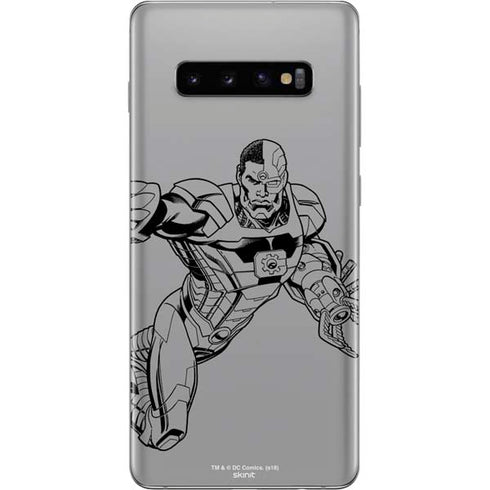 DC Comics Cyborg Comic Pop Galaxy S10 Plus Skin