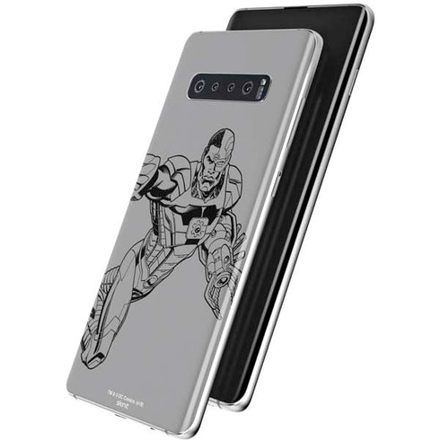 DC Comics Cyborg Comic Pop Galaxy S10 Plus Skin