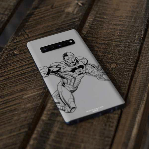 DC Comics Cyborg Comic Pop Galaxy S10 Plus Skin