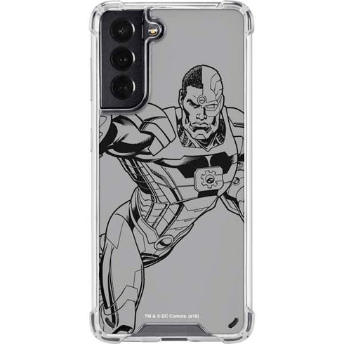 DC Comics Cyborg Comic Pop Galaxy S21 5G Clear Case