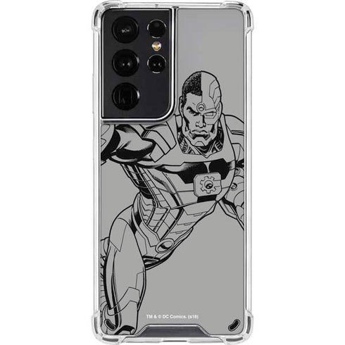 DC Comics Cyborg Comic Pop Galaxy S21 Ultra 5G Clear Case