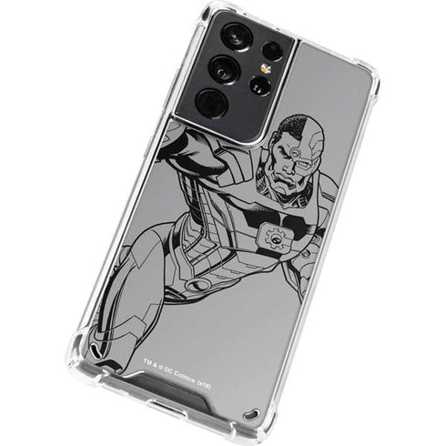 DC Comics Cyborg Comic Pop Galaxy S21 Ultra 5G Clear Case