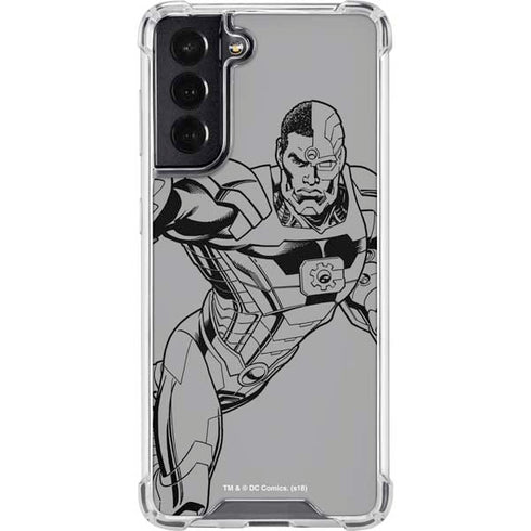 DC Comics Cyborg Comic Pop Galaxy S22 Clear Case
