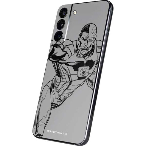 DC Comics Cyborg Comic Pop Galaxy S22 Plus Skin