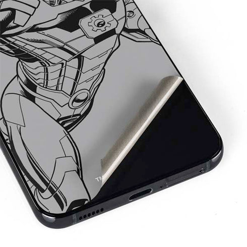 DC Comics Cyborg Comic Pop Galaxy S22 Plus Skin