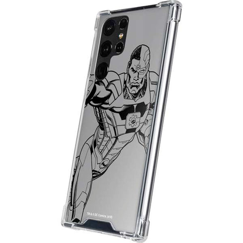 DC Comics Cyborg Comic Pop Galaxy S22 Ultra Clear Case