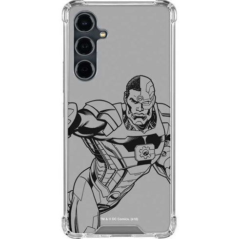 DC Comics Cyborg Comic Pop Galaxy S23 FE Clear Case